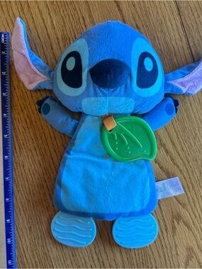 Disney Lilo &Stitch Baby Infant Toddler Teether Blanky Crinkle Toy Plush